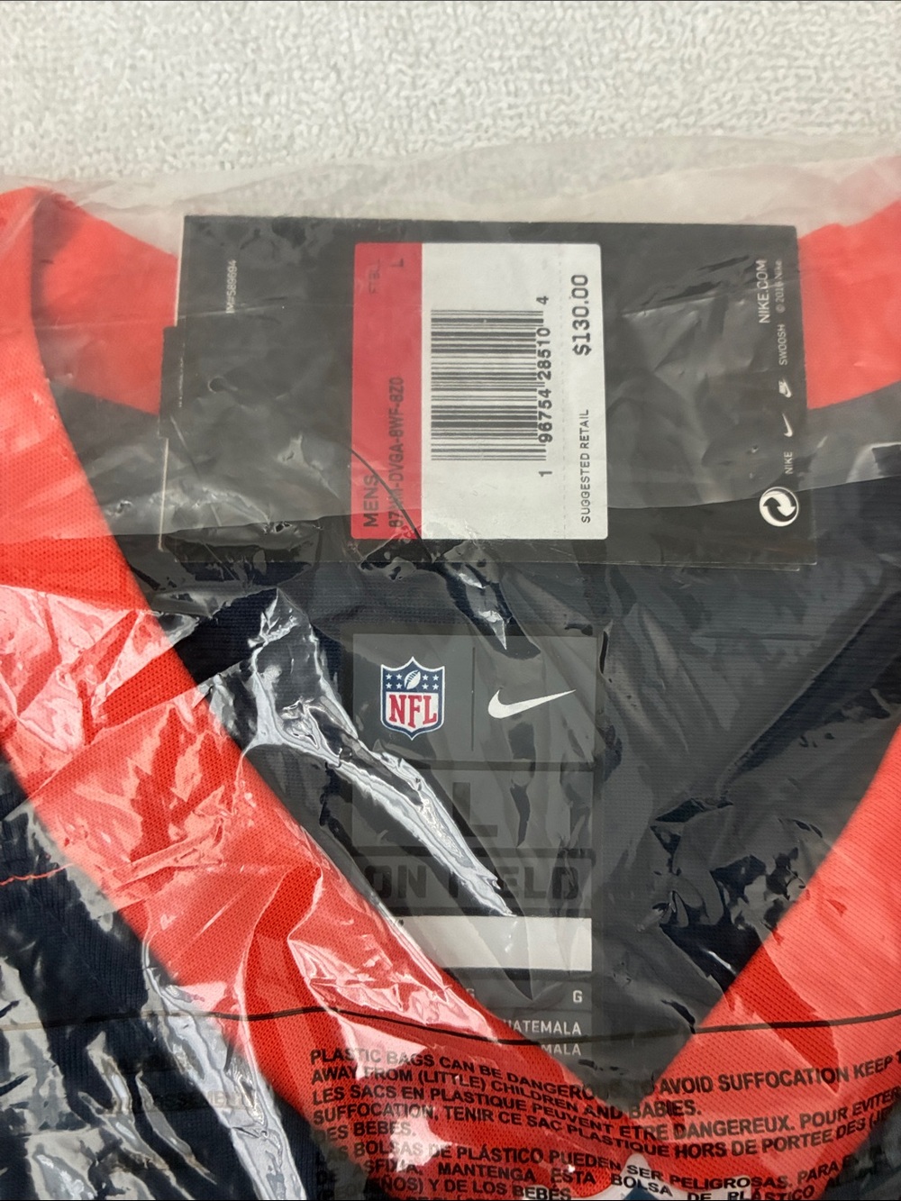 Nike Denver Broncos Navy Blue and Orange #3 Jersey - Picture 2 of 8